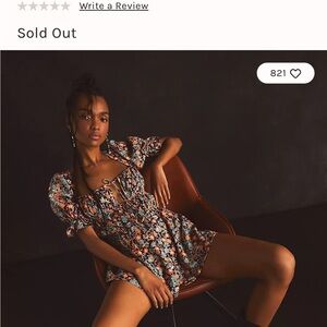Free People Floral Puff Sleeve Romper